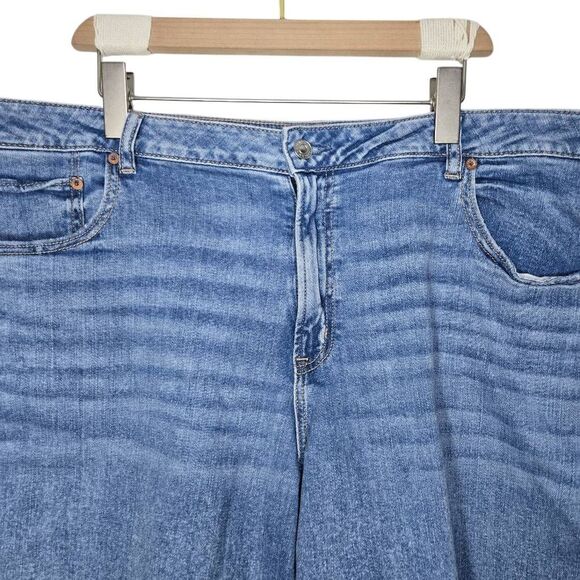 American Eagle Low Rise Baggy Shorts Size 18 Blue Denim - Picture 2 of 6